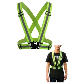(afromarket) Reflective Vest Safety Vest Hazard Anti Glare Night Run Brevet (Cycling) Bicycle Bike Adjustable