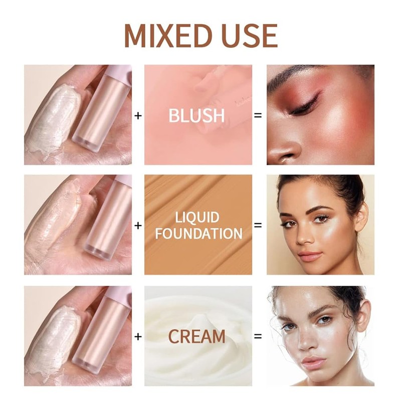 Liquid Highlighter - Contour Face Highlighter Stick/Shimmer Cream Highlighter Makeup,