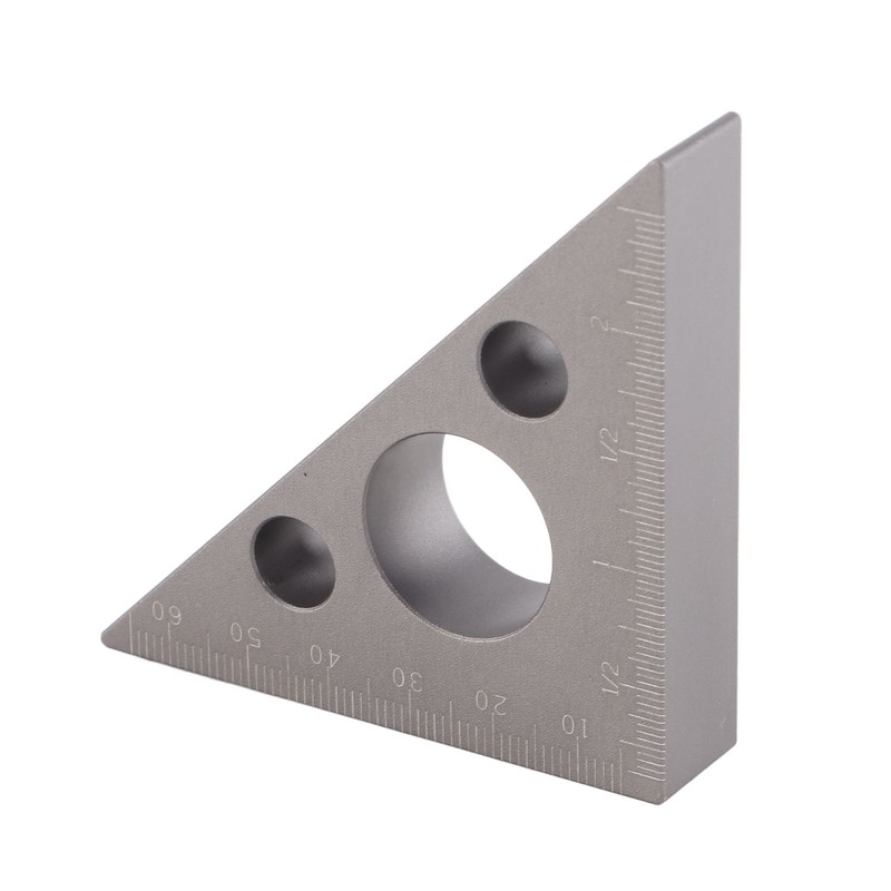 45/90 Degrees Matte Aluminum Alloy Mini Right Angle Ruler Woodworking