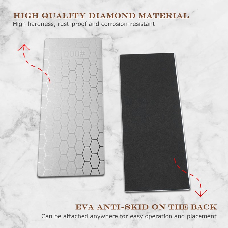 Lenamos 5 Pcs Diamond Sharpening Stone Honing Stone Diamond Stone
