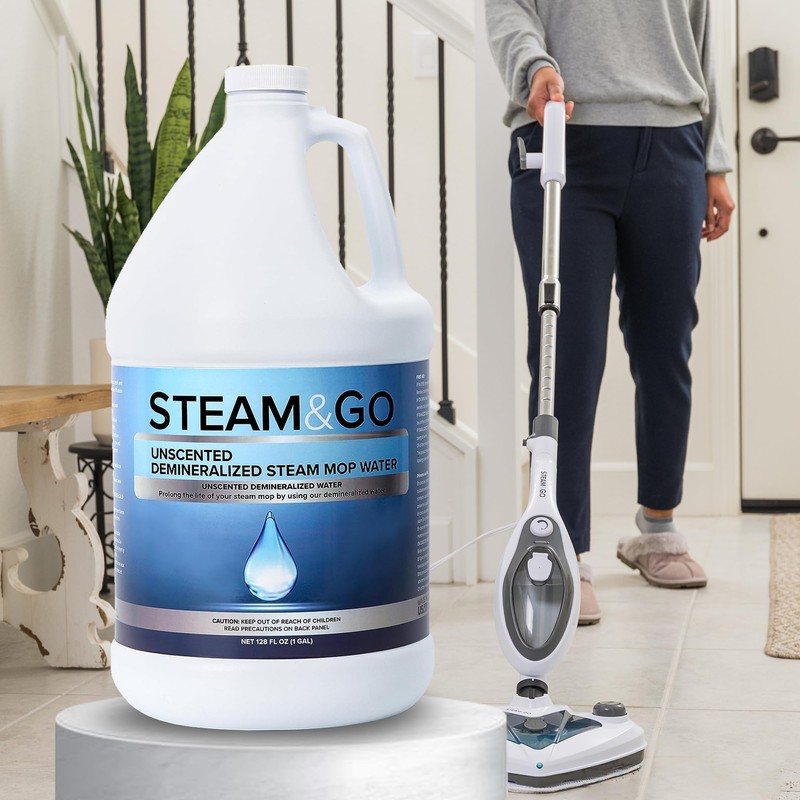 Steam and Go Unscented Demineralized Water - Cleaning Solution for