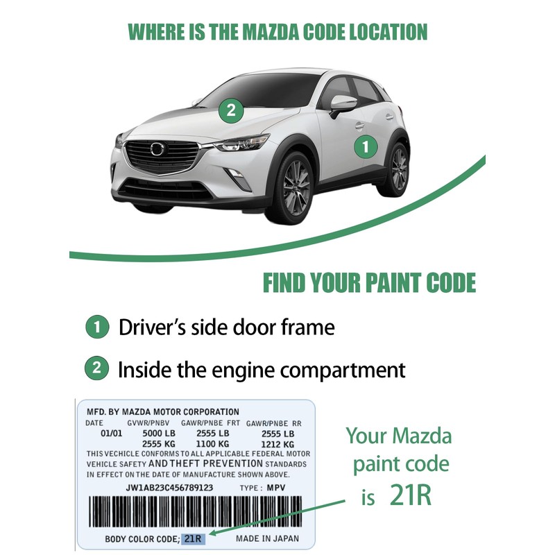 47C Polymetal Gray Metallic Touch Up Paint for Mazda, Color