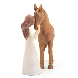 Vofstand Angel Figure: Horses, Gifts for Girls, Guardian Angel Figurine, Guardian Angel Statue, Hand-Painted Guardian Angel Figures, Gifts for Women, Birthday, Christmas, Houses Decoration, Ornament