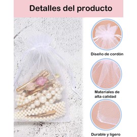 150 Bolsas De Organza, Bolsitas De Organza Para Empaquetado De Regalos, Fiestas Y Eventos, Bolsas De Tela Para Recuerdos Y Manualidades, Diseño Práctico Con Cordón, Tela De Hilo Transparente