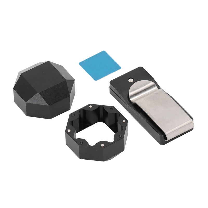 Aluminum Cue Chalk Holder Clip Octagon 2 Layers Silent Billiard