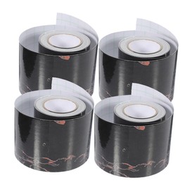 SHINEOFI 4pcs Decorative Peel and Stick Wall Skirting Board Trim Long for Indoor Outdoor Use Covers Stains Easy Application Smooth Surfaces