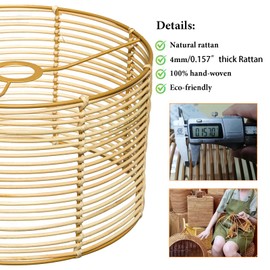 Vintage Metal Round Lampshade, Black Gold, Hollow Carved, Drum Shape, for Floor Lamp, Pendant Lamp, Table Lamp, Ceiling Light (Round 2GB)