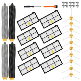 DovLazm 22 Pcs 800 900 Series Replacement Parts for iRobot Roomba 960 980 805 850 860 861 864 870 871 880 890 891 960 980 981 985 961 Vacuum Accessories,2 Set Roller Brushes,8 Filters,10 Side Brushe