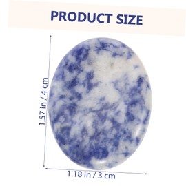 Ipetboom 2Pcs Natural Anxiety Thumb Stone Scraping Plate for Relief Smooth Worry Stone Massage Tool for Neck Face Back Shoulders and Feet Enhance Blood Flow