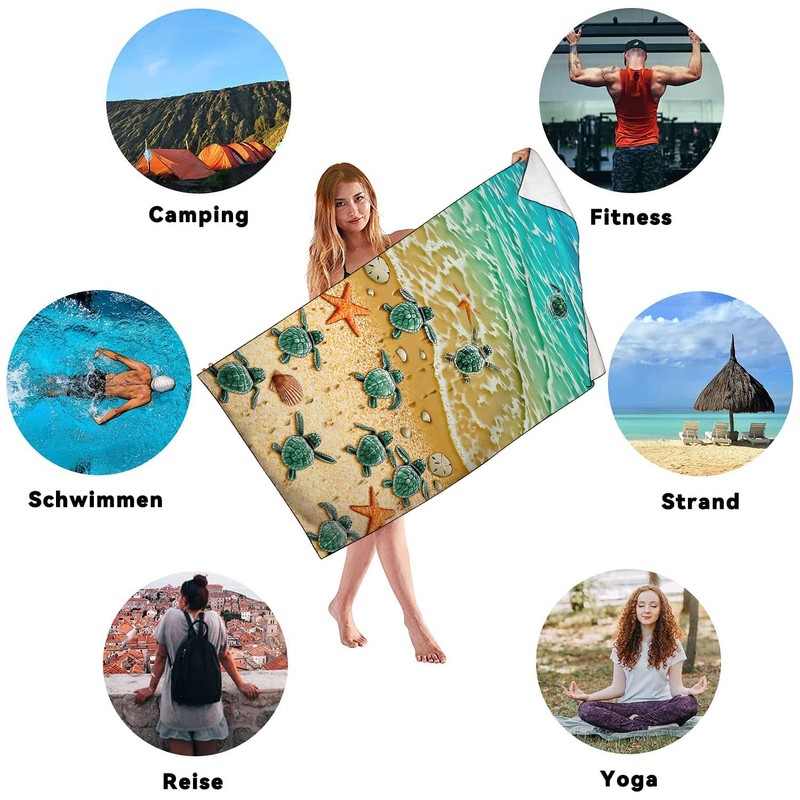 Zomer Beach Towel Large 90 x 180 cm Quick-Drying Microfibre