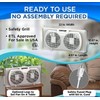 EZ-CHILL 9" Twin Window Fan with Manually Reversible Airflow Control,