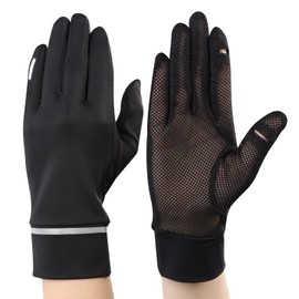 Moonlove Women UV Resistant Sun Protection Gloves Non-slip Cycling Driving Full Finger Gloves Touch Screen Outdoor Sunscreen Mittens