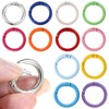Mabor 12Pcs Metal Spring O Rings Round Carabiner Keyring, Snap