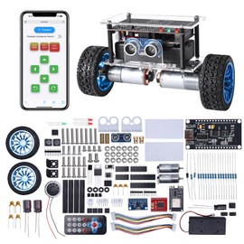 MIOYOOW Self-Balancing RC Car Kit, Ultrasonic Obstacle Avoidance Robot Car Soldering Practice Kit DIY Robotic Smart Car Electronic Soldering Projects STEM Engineering Toys for 13+ Years Old Boys Girls