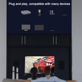 HDMI Splitter, 4K HDMI Professional with LED Indicator for HDTV for Monitor for Projector(Black, Pisa Leaning Tower Type)