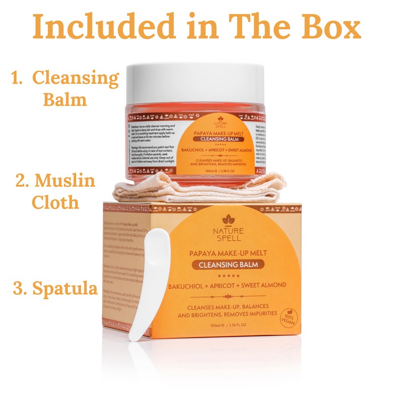 Nature Spell Papaya Cleansing Balm 100ml - Make Up Remover