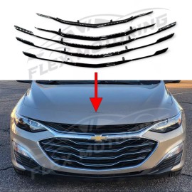 Coast2Coast International (CCI) Gloss Black Grille Grill Overlay 5PC Trim FOR 2019-2024 Chevy Malibu
