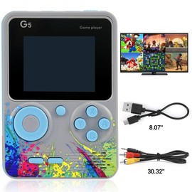 Portable Retro Handheld Gaming Console, 500 Classic Mini Games, 3.0" Color Display Protection , TV Connection, Ideal Gift for Kids, Digital,Usb - Color: Pink