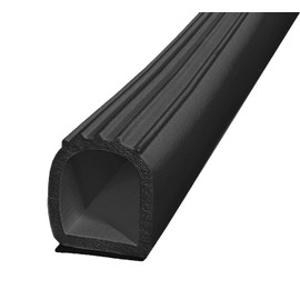 8Ft Rubber D Shape Door Seal Weather Stripping 1" RV Slide Out Seal Strip(Self Adhesive) Rubber Heavy Duty Automotive Weatherstrip for Fill Gaps Apply to Car Truck RV Boat Soundproof