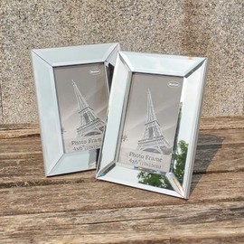 Meetart Mirrored Picture Frame 4x6 inch 2 piece Pack for Home Decoration Wall Hang or Tabletop Display