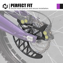 NICECNC Rear Brake Disc Guard & Dual Caliper Mounting CNC Aluminum Disc Brake Protector Compatible with Surron Light Bee X/S/L1E, Compatible with Segway X160/X260 See Fitmnet, Black