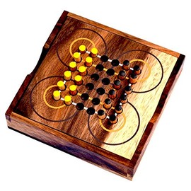 Surakarta Indonesian Strategy Game for 2 Players, Puzzle Wood Puzzle Game, Game Box, Travel Game, Board Game, Family Game, Children's Game, Concentration Game, Educational Game