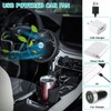 DaisyInner 2 Pcs USB Car Fan with Cup Holder 2