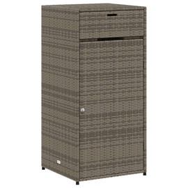 TREATLIFE HOME Durable and Spacious Patio Storage Cabinet for Outdoor Use, Weather-Resistant Material, Gray Rattan Finish, 21.7"x21.7"x43.7"
