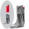 Cowboy Boot Lighter Case Silver Metal by HMC - for