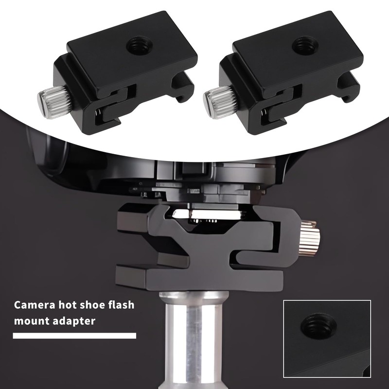 VGOL 2-Piece Hot Shoe Mount Adapter with 1/4 Inch Tripod