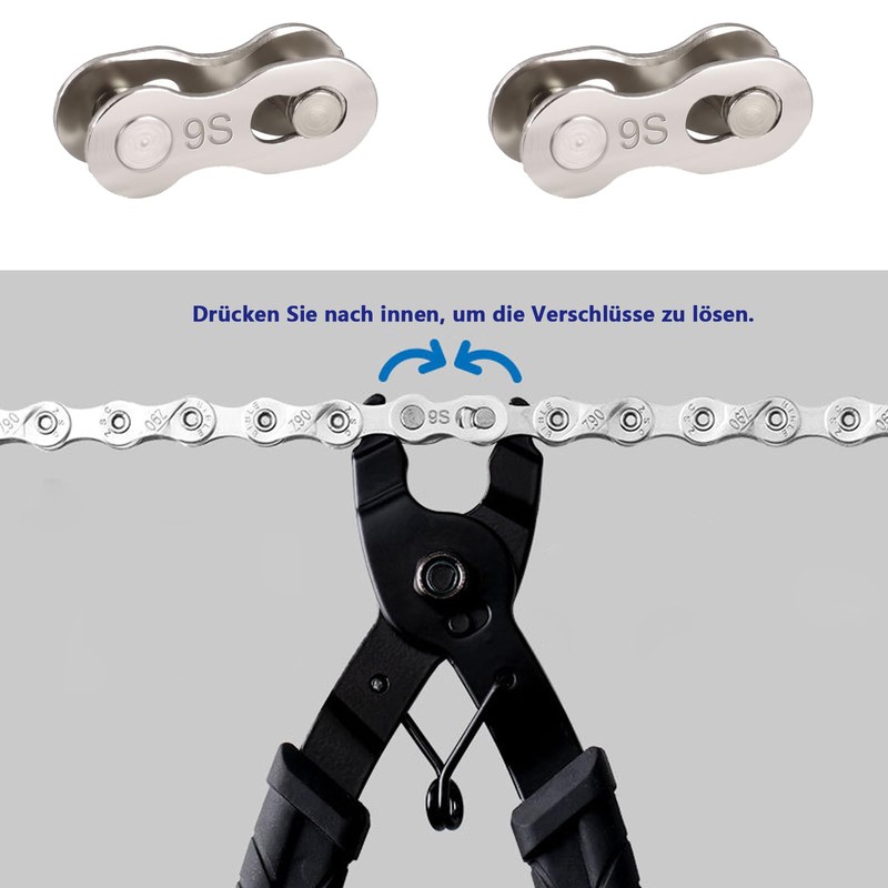 WUDQIJI Bicycle Missing Link Bicycle Chain Link 8 Pairs Chain