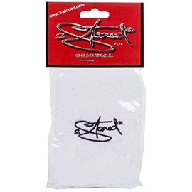 2Stoned Original Sweatband XL 10 cm in White with Black Embroidery