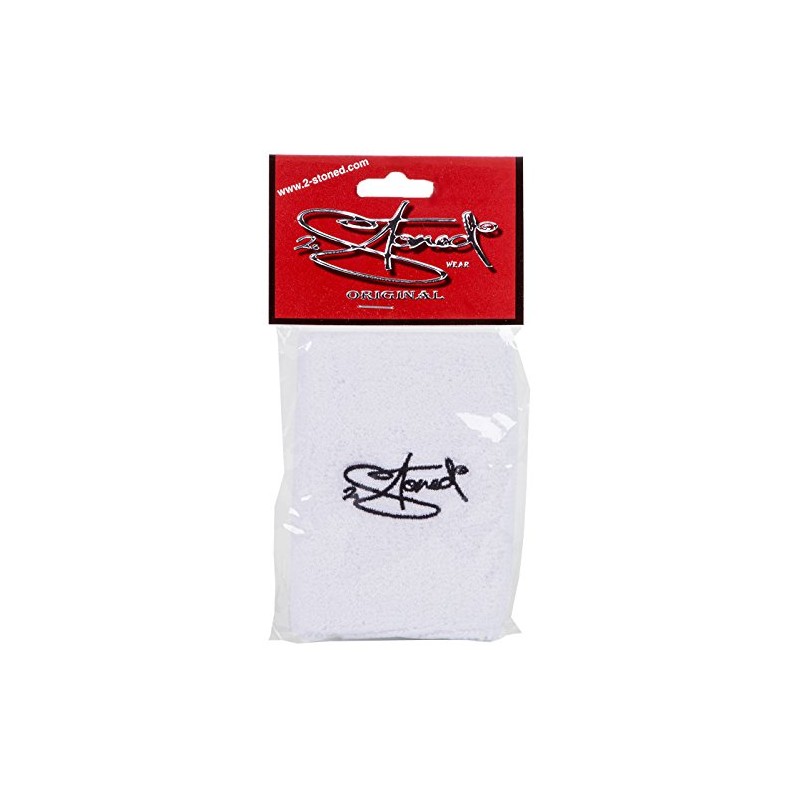 2Stoned Original Sweatband XL 10 cm in White with Black