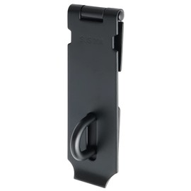 Sayayo Padlock Hasp Door Clasp Door Lock Gate Latch 5 Inches, Stainless Steel Matte Black, CMS9B-5