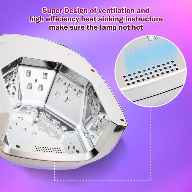 Purtato Professional Rechargeable 96W UV LED Portable Cordless UV Light