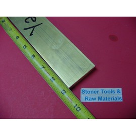 1/2" x 2" C360 Brass Flat BAR 9" Long Solid .500" Plate Mill Stock H02