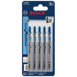 BOSCH T127DF 5-Piece 4 In. 8 TPI Flexible for Aluminum T-Shank Jig Saw Blades