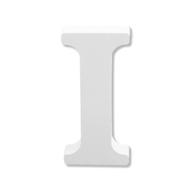 Bojueshaw White Wooden Letters,4 Inch Standing Alphabet,DIY Paintable Letters for Arts & Crafts,Home Decor, Weddings & Parties(Letter I)