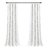 Lush Decor Single Window Curtain Panel White 95 by 54-inch