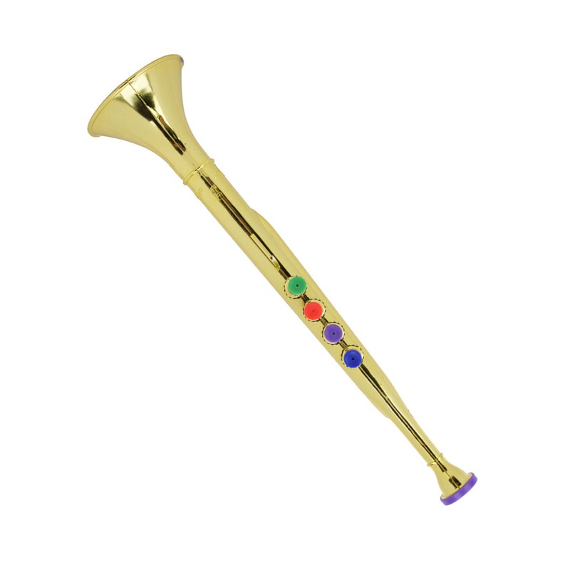 Kid Trumpet Golden Coated Plastic Children Preschool Music Toy Gift