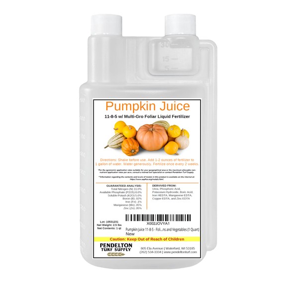 Pumpkin Juice 11-8-5 - Foliar Liquid Fertilizer with Essential Micro-nutrients