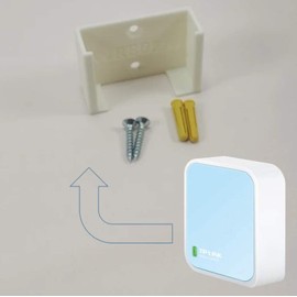 Tp Link Nano WiFi Router Wr802N Under Desk Wall Mount (White)