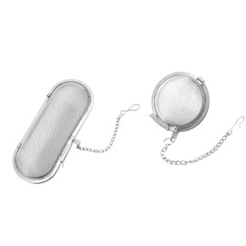 Pack of 2 Spice Strainers, Large Tea Strainer, Spice Strainer for Cooking, Stainless Steel Tea Infuser, Spice Strainer, Spice Filter, Tea Strainer Stainless Steel, for Loose Tea Spices and Spices