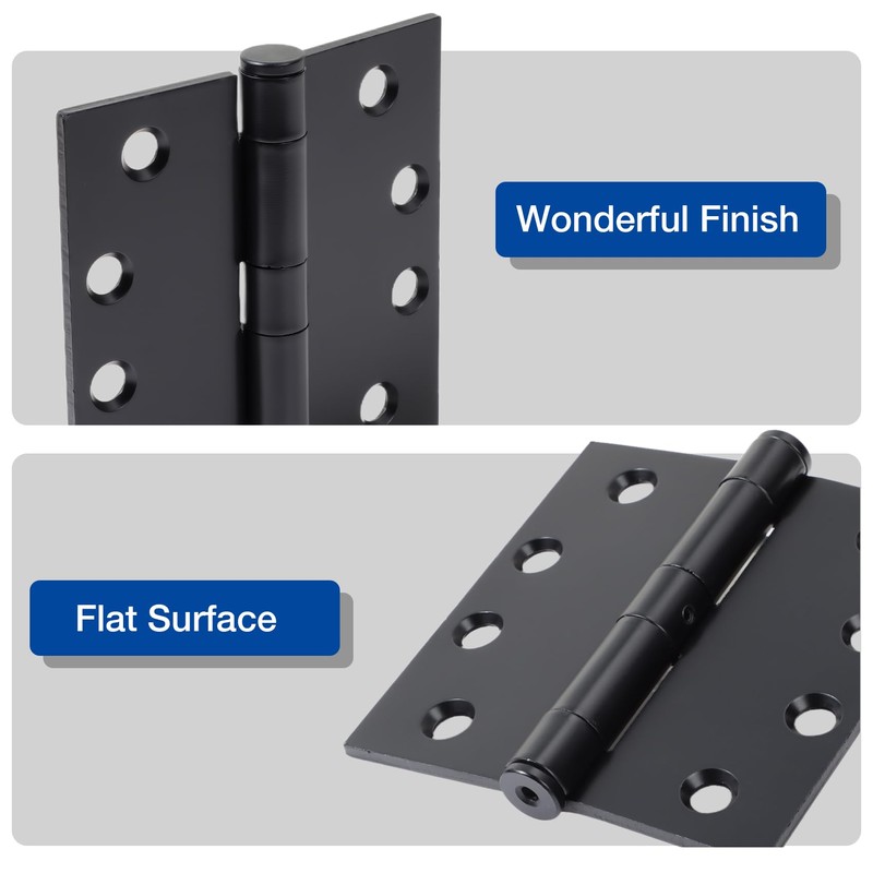 TDCHINGES Exterior 4x4 Inch Door Hinges 3.3mm Thick Heavy Duty