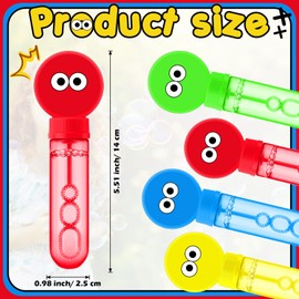 Rotatingpals 24 Pcs Street Themed Bubble Wands Colorful Mini Bubble Party Favor Toys for Kids Toddlers Birthday Goodie Bag Stuffer Filler Outdoor Classroom Reward Gifts (Red, Yellow, Blue, Green)