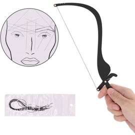 Nueva regla de marcador de línea Microblading, Eyebrow con 10pcs Thread Lines, herramienta de medida de diseño de ceja Maquillaje semipermanente para mapear líneas