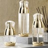 Upstore 2 Pcs 60ml 2oz Empty Clear Plastic Lotion Bottles
