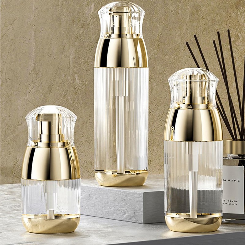 Upstore 2 Pcs 60ml 2oz Empty Clear Plastic Lotion Bottles