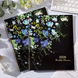 2026 Monthly Planner - 9'' x 11'', Large 12 Monthly Calendar/Planner 2026, Jan. 2026 - DEC. 2026, 2026 Calendar Planner with Twin-wire Binding, Note Pages, Tabs, Inner Pocket, Thick Paper