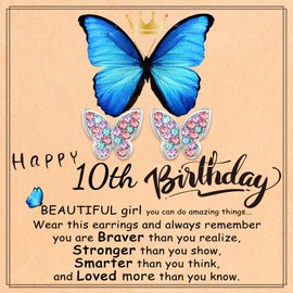 Butterfly Earrings Birthday Easter Christmas Jewelry Gifts for Daughter Granddaughter Niece Butterfly Lover